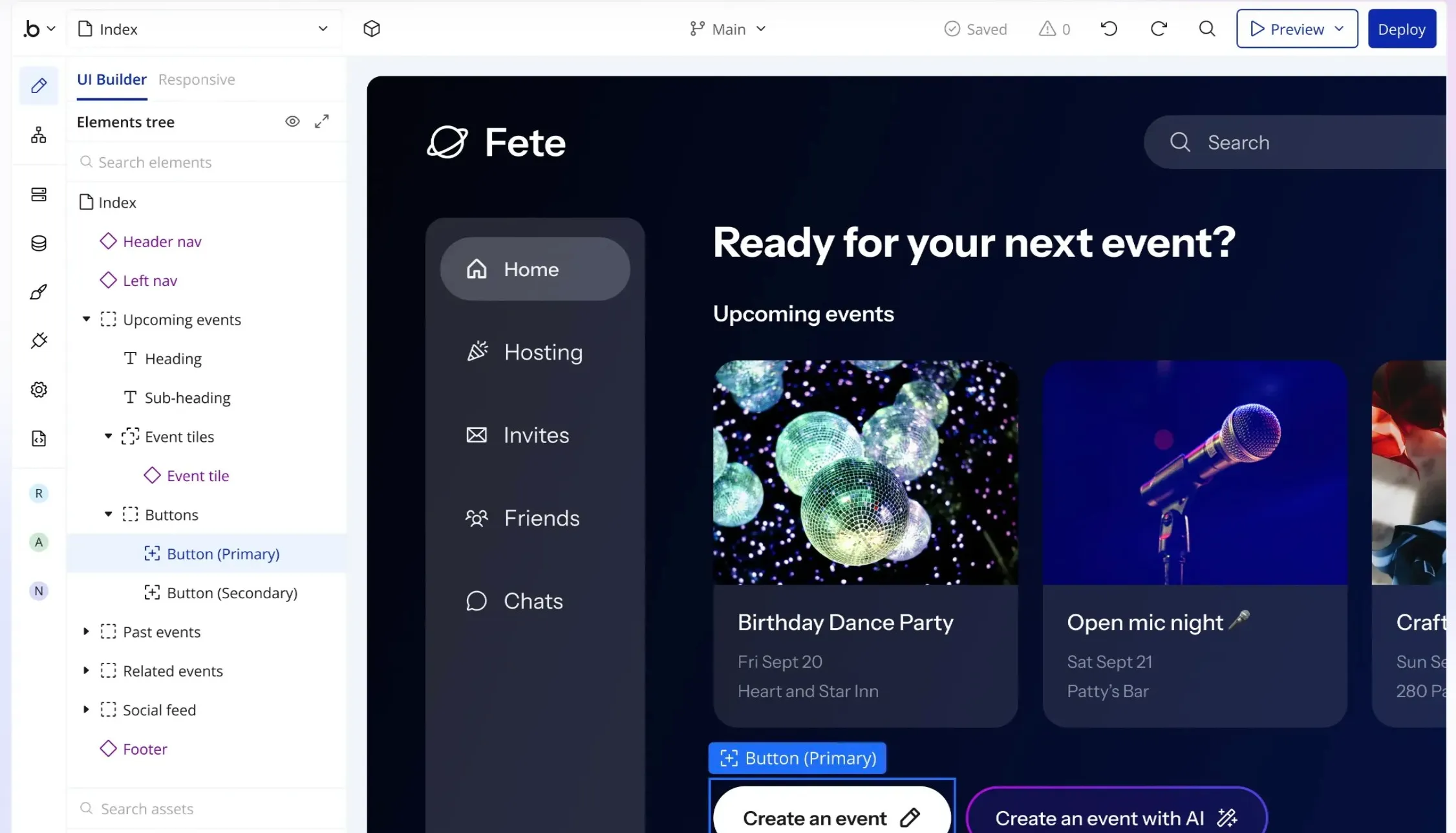 Bubble.io screenshot 1