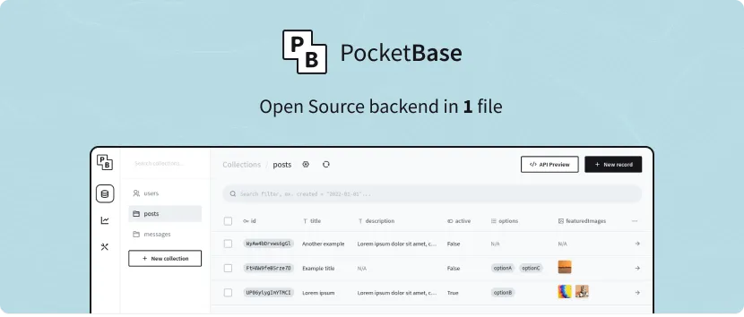 PocketBase screenshot 1