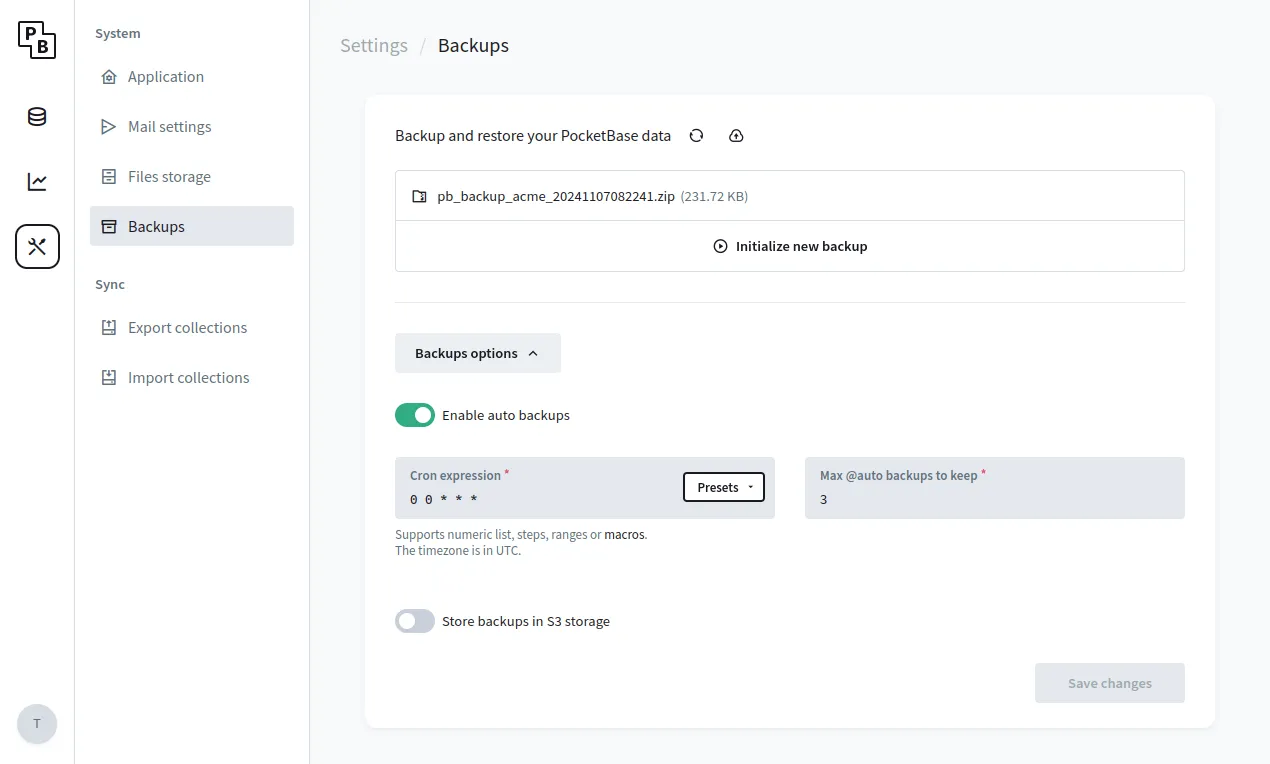 PocketBase screenshot 3