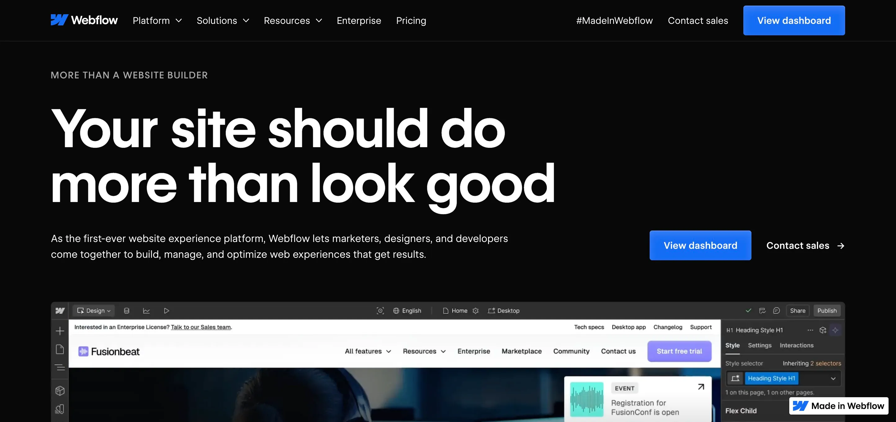 Webflow screenshot 1