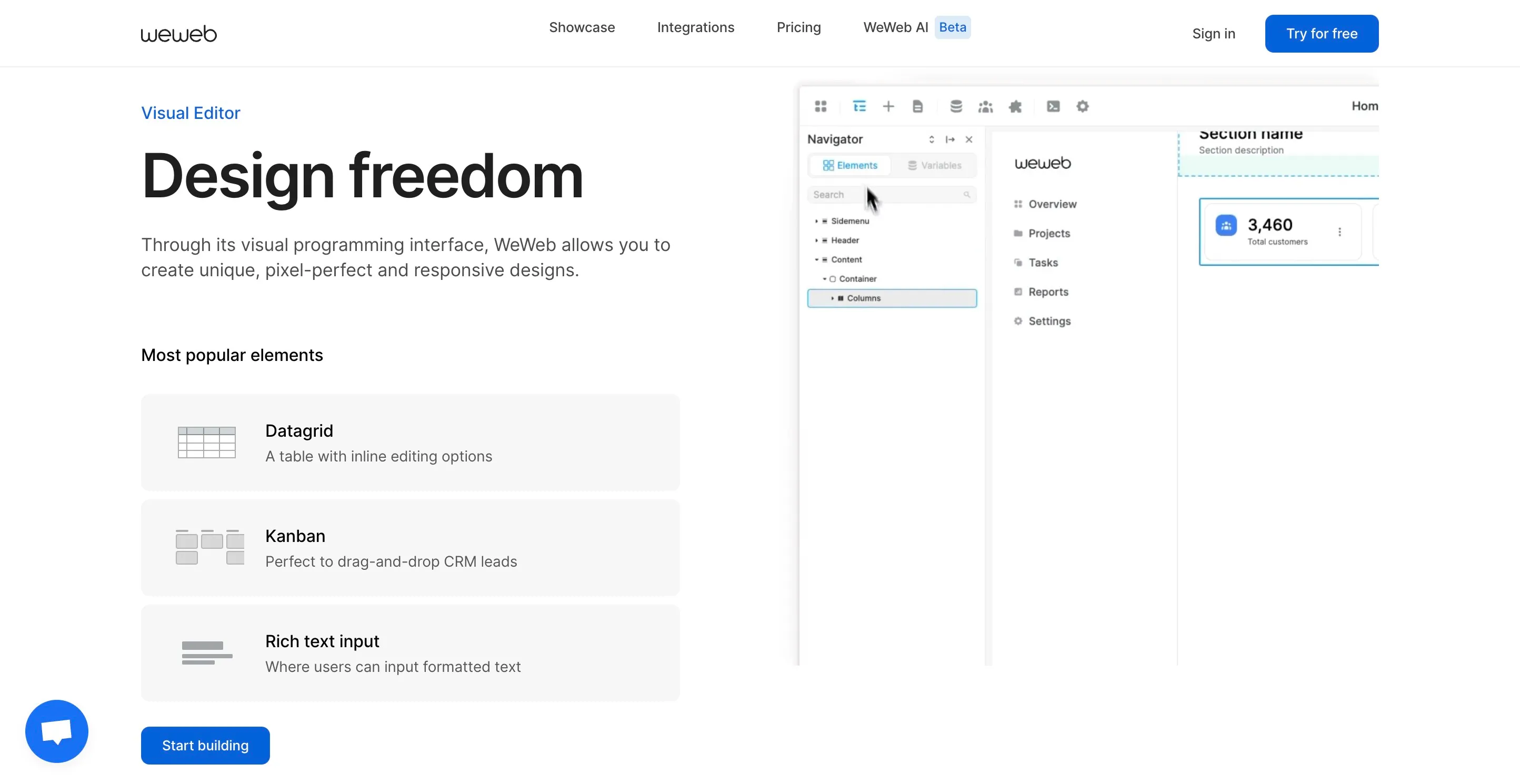 WeWeb screenshot 2